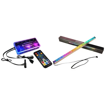 

COOLMOON 1 Set Remote RGB Lighting Music Remote Control & 1 Pcs Computer 5V/4PIN RGB Color Light Strip
