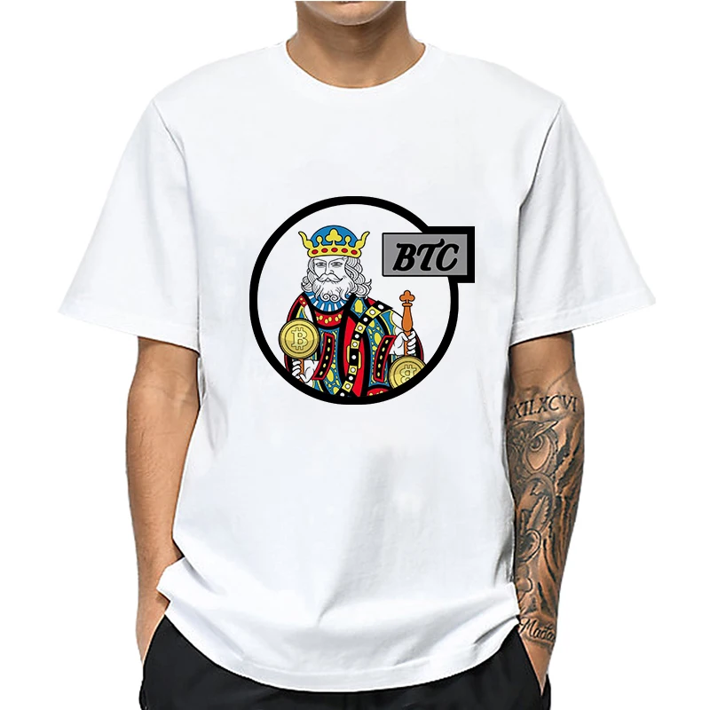 MOUNTSHARP BTC DIY Мужская футболка Harajuku топы хлопок и полиэстер летние футболки