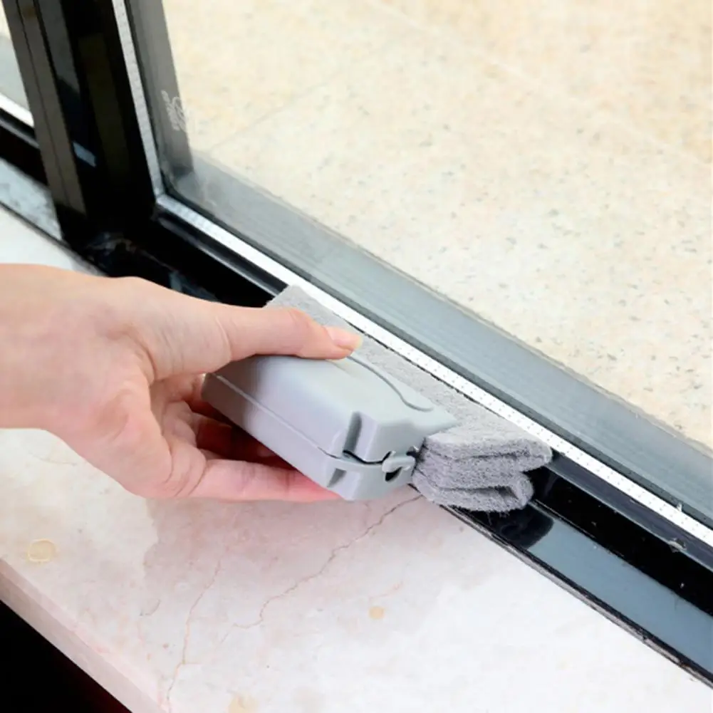 

Durable Cleaning Cloth Window Grooves Gaps Slot Brush Kitchen Cleaner Detachable Cleaning Tool