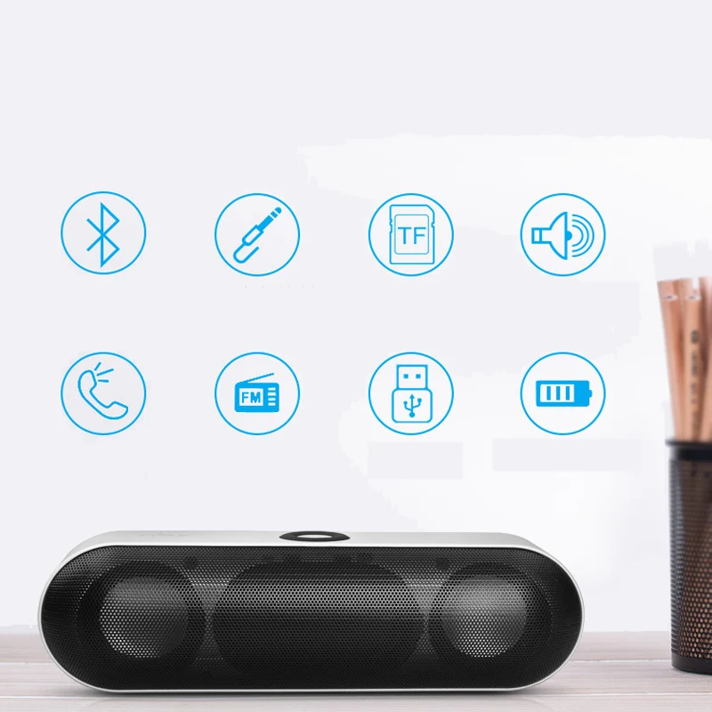 Мини Bluetooth динамик портативный беспроводной динамик звуковая система 3D стерео музыка объемная Поддержка Bluetooth, TF AUX USB
