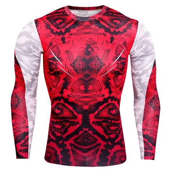 

Long Sleeve Mens Skinny Running T-shirt Compression Shirt Outdoor Cycling Sportswear Gym Sports Shirt Men Costume