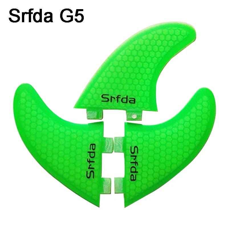 SRFDA плавник для серфинга FCS/плавники Quillas Quilhas Keels 3 шт. высокое качество FCS-G5 соты стекловолокна хвост серфинга двигатели руля S - Цвет: Цвет: желтый