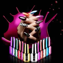 Espelho de Metal Cor Unha Polonês Efeito Mágico Cromo Metálico Nail Art Verniz Uv Esmaltes Nailpolish 18 Prata Aço Inoxidável ml(China)