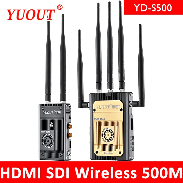 YUOUTS500 без задержки HDMI SDI Беспроводная передача 500m/1640 футов комплект