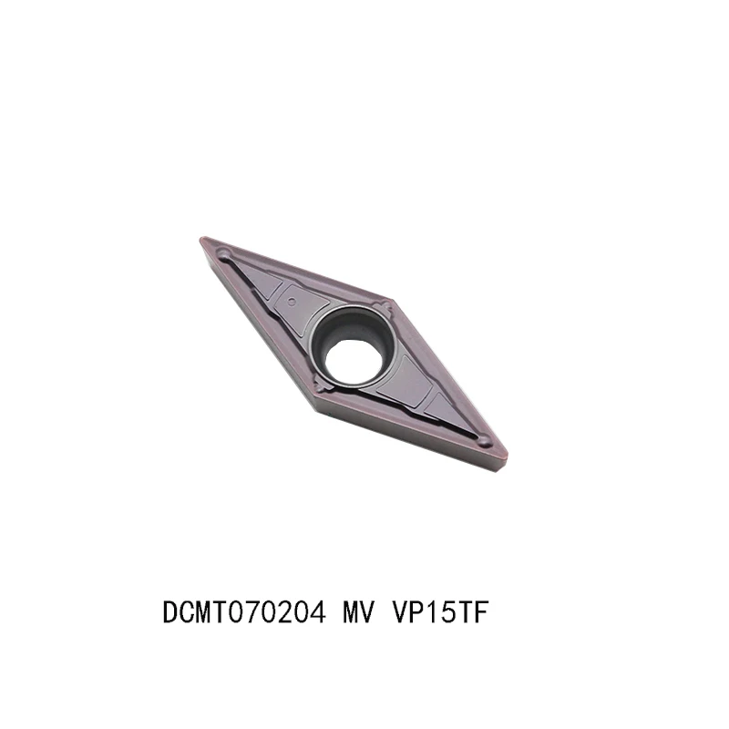 

10pcs DCMT070204 MV VP15TF Tungsten Carbide External Turning Tools of machining Lathe machining cutter