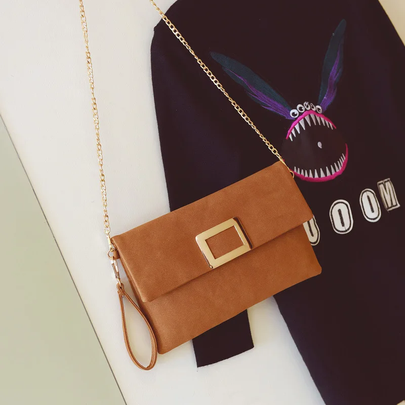 

2019 New fashion frosted small square bag hand bag metal lock button single shoulder bag