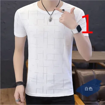 

Men's short-sleeved summer port fashion brand embroidered lapel t-shirt cotton men's trend Slim handsome clothes
