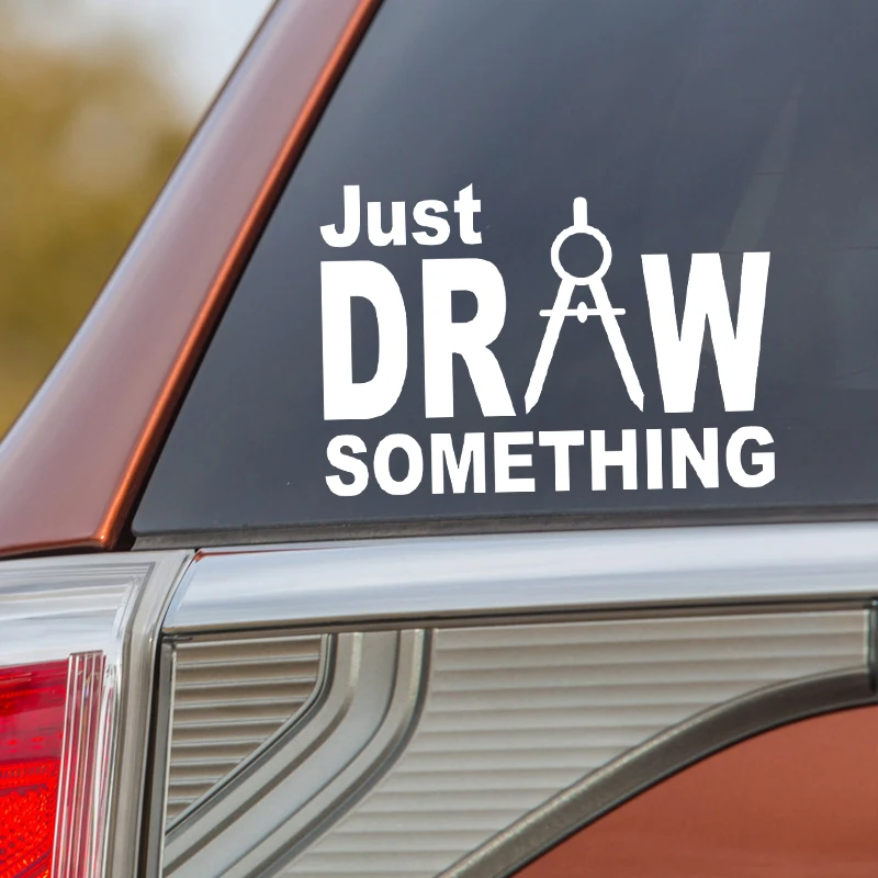 Just Draw Something Die-Cut Vinyl Decal Car Sticker Waterproof Auto Decors  on Car Body Bumper Rear Window Laptop #S60380 - AliExpress