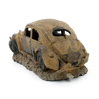 

Aquarium Resin Decor Imitation Car Wreck Fish Tank Underwater Landscape Ornament N58C