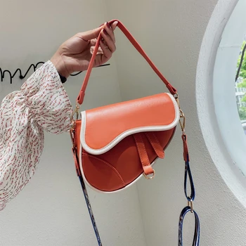 

Saddle Bags Woman Luxury Handbags And Purses PU Leather Designer Ladies Shoulder Messenger Bag Popular Small Tote Sac Bolsa