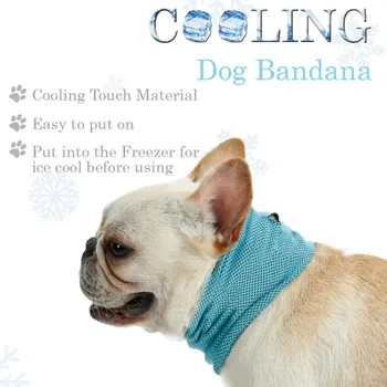 

Instant Ice Cooling Dog Bandana Scarf for Pet small dogs Bulldog Summer Polyester Sunstroke Cooling Neck Wrap dog collar perro