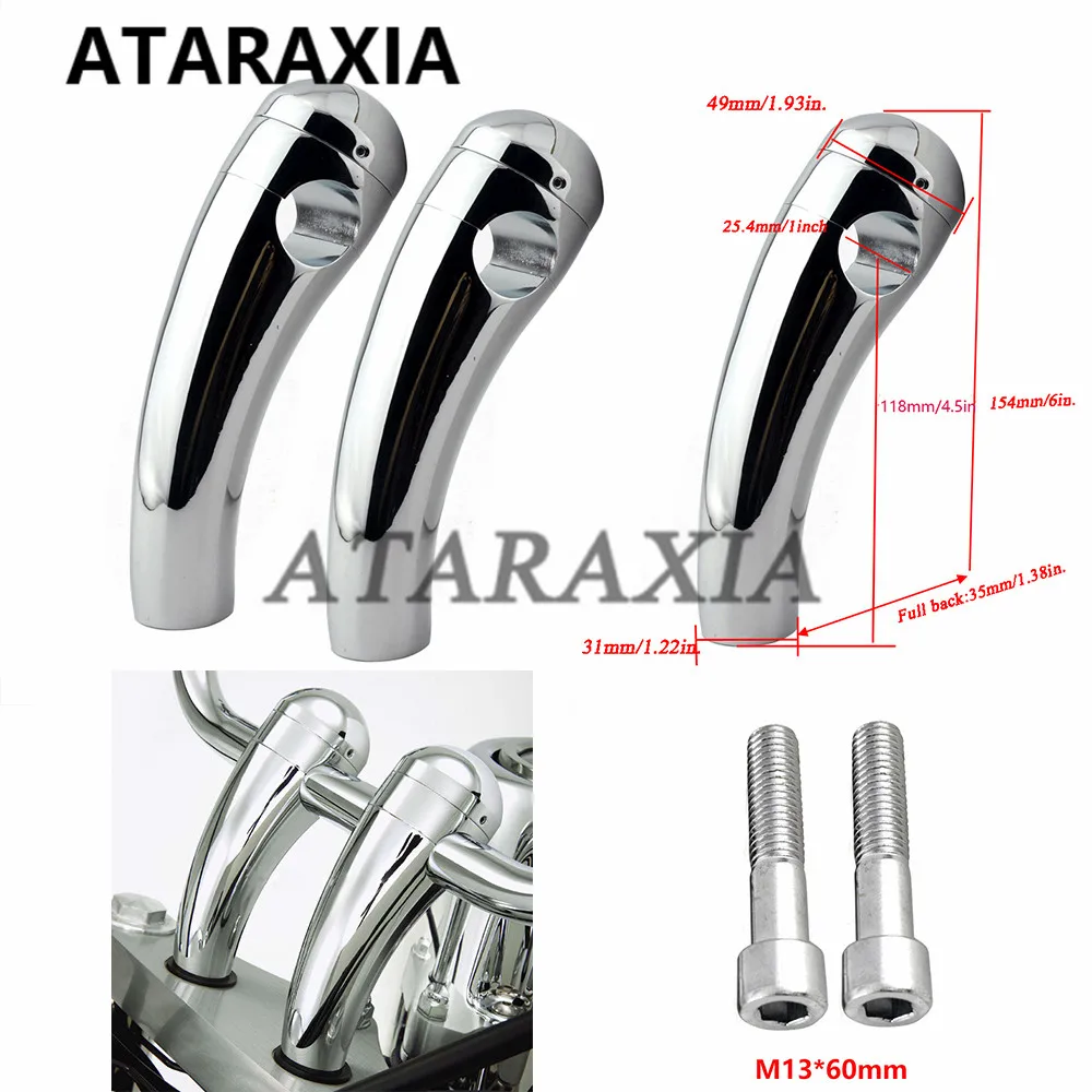 1" 25mm Heightening Fixed seat Clamps Risers Handlebar Bar Risers screw For Honda Shadow Spirit