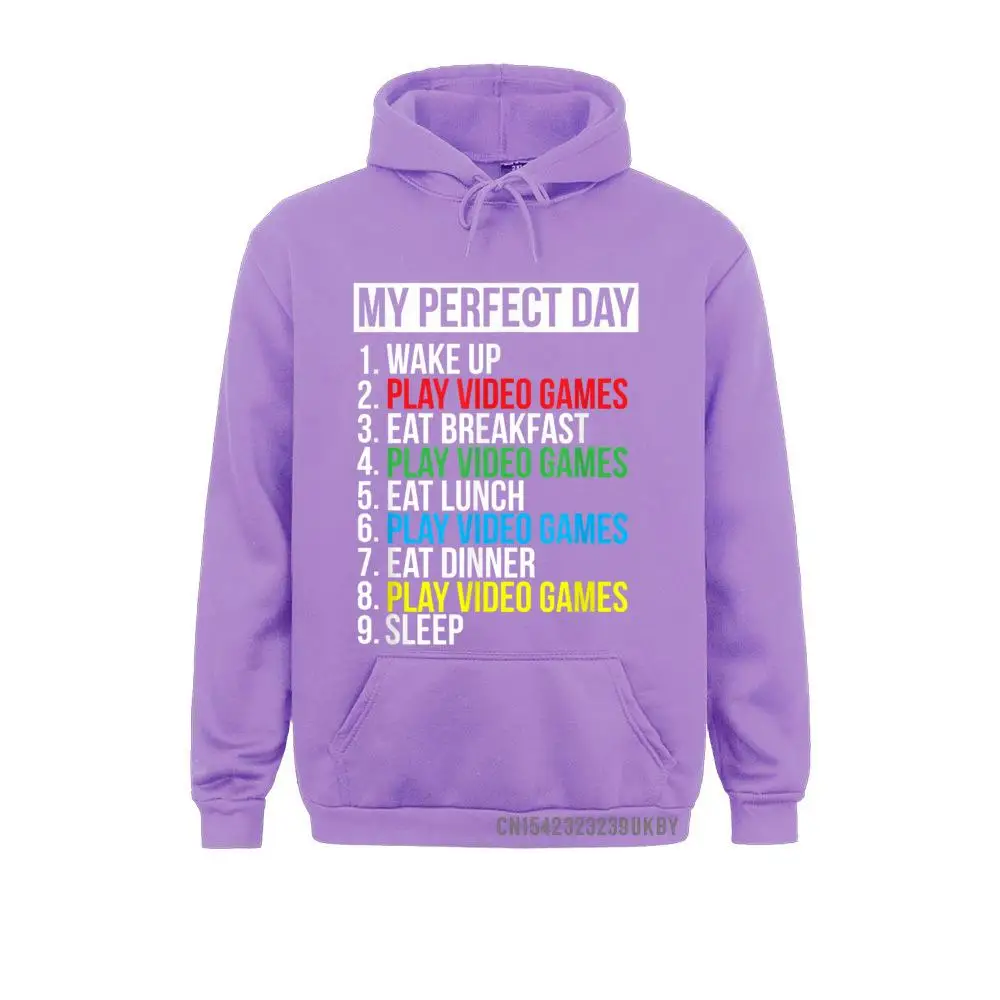 My Perfect Day Video Games T-shirt Funny Cool Gamer Tee Gift T-Shirt__A10857 Sweatshirts Labor Day Design Hoodies Long Sleeve Discount Sportswears Men My Perfect Day Video Games T-shirt Funny Cool Gamer Tee Gift T-Shirt__A10857purple