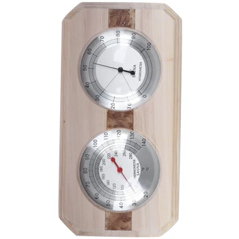 

2 In 1 Sauna Room Wood Thermometer Hygrometer Steam Sauna Room Thermometer Instrument Humidity Meter Bath And Sauna Indoor Use