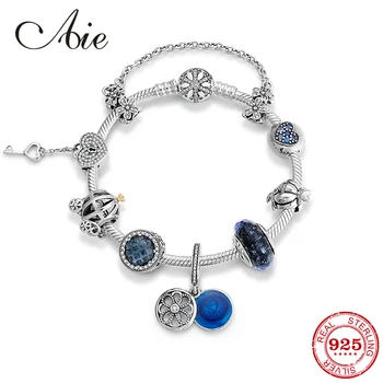 

Wholesale 925 Sterling Silver blue serie Mysterious fairy tale world Charm Finished product bracelet for Women Fashion Jewelry