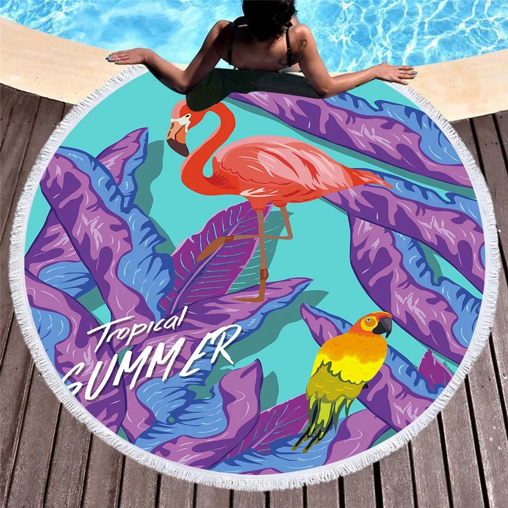 

Europe And America Circle 150 Cm Beach Towel Superfine Fibre Digital Printing Beach Bath Towel