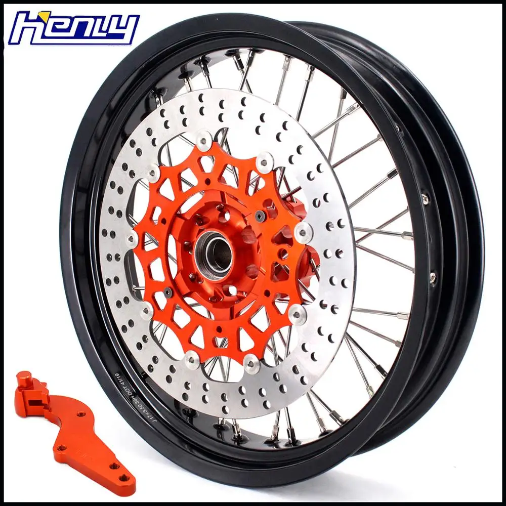 3,5/4,25 полный спицевые колеса комплект для KTM SX SXF XCF XCW SX EXC EXC-F 125 150 200 250 300 350 450 505 2003- Supermotard обод