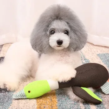 

Dog Vocal Resistance Bite Resistant Plush Molars Puppy Large Puppies Anti-boring Artifact Mesh Cloth Green Wild Goose