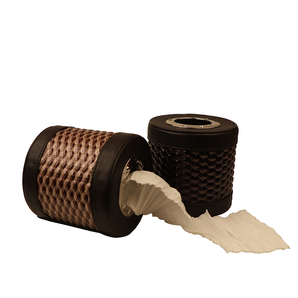

Tissue Tube Paper Towel Box Silicone Points non-slip Bottom For Car Home Kitchen Office Towel Desktop Napkin Gold Black