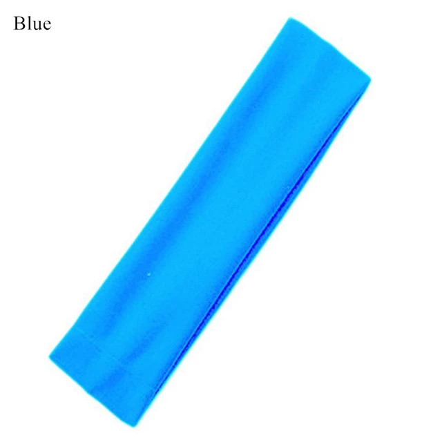 22 Color Fashion Sports Headband Wide Elastic Yoga Hair Bands Running Fitness Headwear Women Turban Head Warp Hairband Sweatband blue