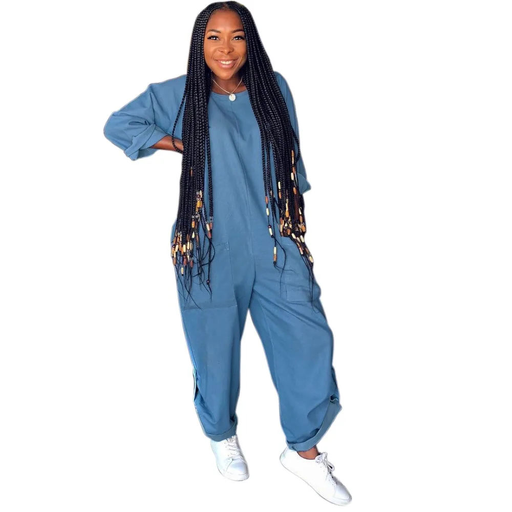 New style o neck leisure time women jumpsuit solid color sexy romper women wide leg pants playsuits LSMR9398