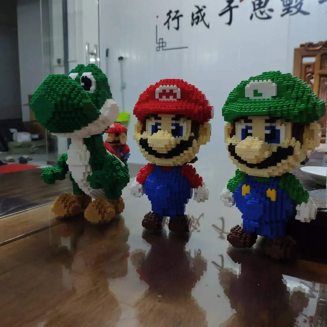 HC 9020 Super Mario Yoshi Green Dragon 3D модель 2276 шт. DIY Мини Алмазные строительные блоки игрушки
