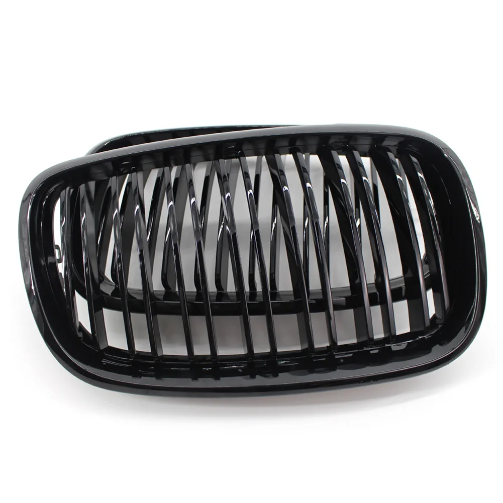 

1 Pair Car Front Double Slat Kidney Grille Grill for BMW X5 X5M X6 X6M E70 E71 2008-2013 TD326