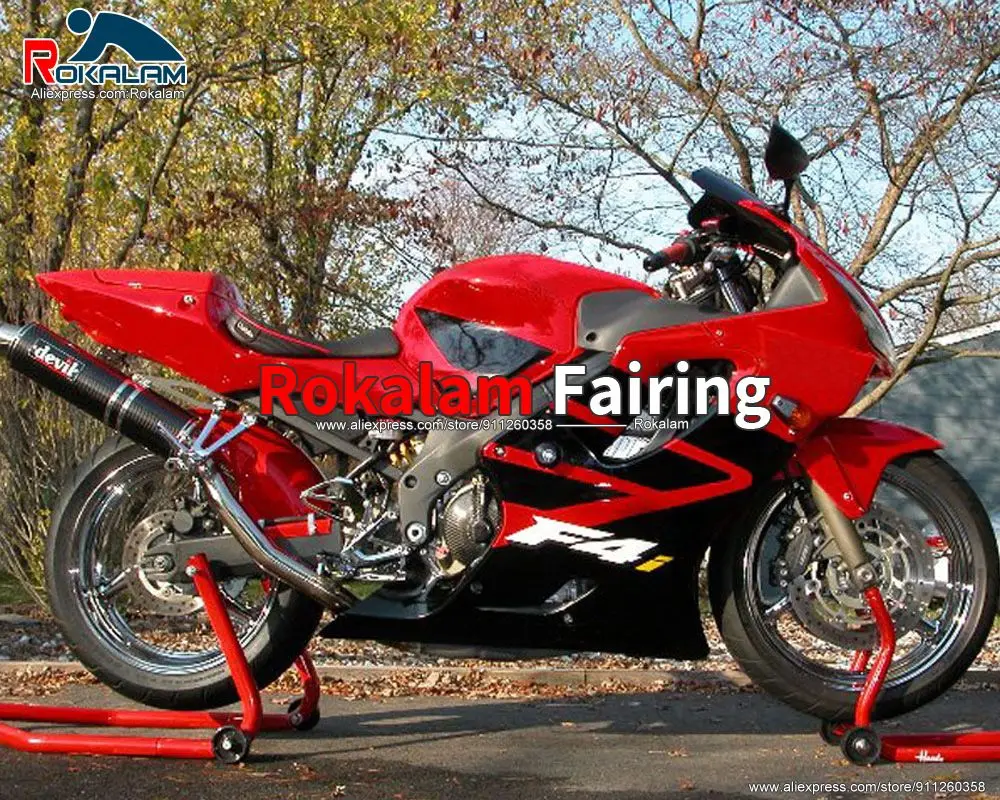 

Обтекатели для мотоциклов Honda CBR600 F4i 2001 2002 2003 CBR 600 01 03, красные, черные (литье под давлением)
