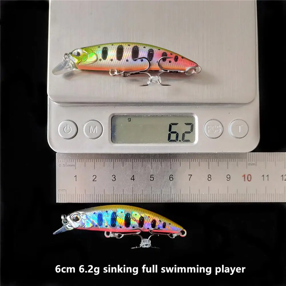 TSURINOYA Sinking Minnow Lures 6
