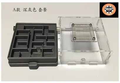 3D печать PLA Ant Nest новые муравьи фермы плоские акриловые муравьи мастерские насекомые клетки граня де гормигаз nid fourmis вилла ПЭТ мания - Цвет: A dark gray