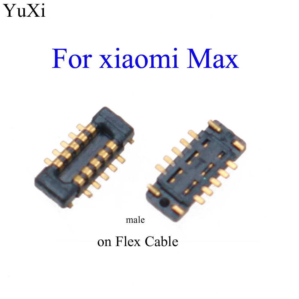 YuXi for Xiaomi Max /Redmi 3S Note 4 Touch Screen FPC FFC Connector Port Plug for Fingerprint on Mainboard/Flex Cable - Color: male