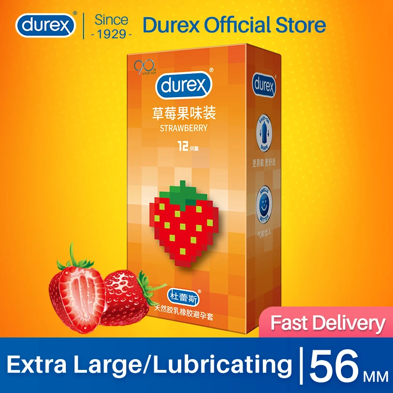 Durex Condom large size XXL Extra Lubricated condoms Intimate Goods Natural Latex Penis Sex For - AliExpress