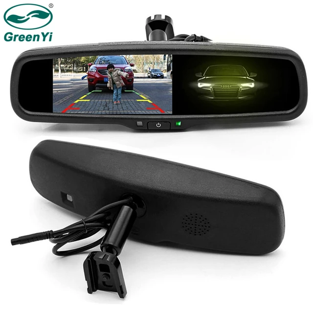 GreenYi-Moniteur de rétroviseur intérieur de voiture, système d'affichage  vidéo, prise en charge HD 1080P, caméra de s'agisse avant et arrière, AHD,  5 pouces - AliExpress