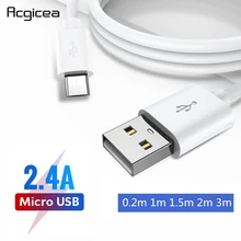 Кабель Micro USB для быстрой зарядки, USB, синхронизации данных, мобильного телефона, Android, адаптер, зарядный кабель для samsung, sony, htc, LG, 1 м, 2 м, 3 м, кабели