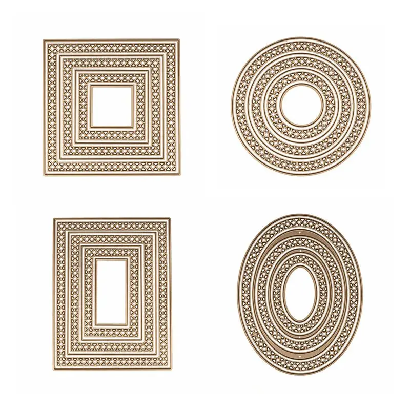 

Wedding Circle Square Layered Frame Metal Cutting Dies Scrapbooking Craft DIY Decorate Photo Album Embossing Cards New Dies 2019