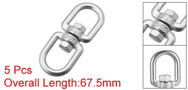M6 (5 pcs) Uxcell M6 поворотное двухстороннее круглое вращающееся подъемное кольцо, глаз к болту 5 шт - Цвет: M6 (5 pcs)