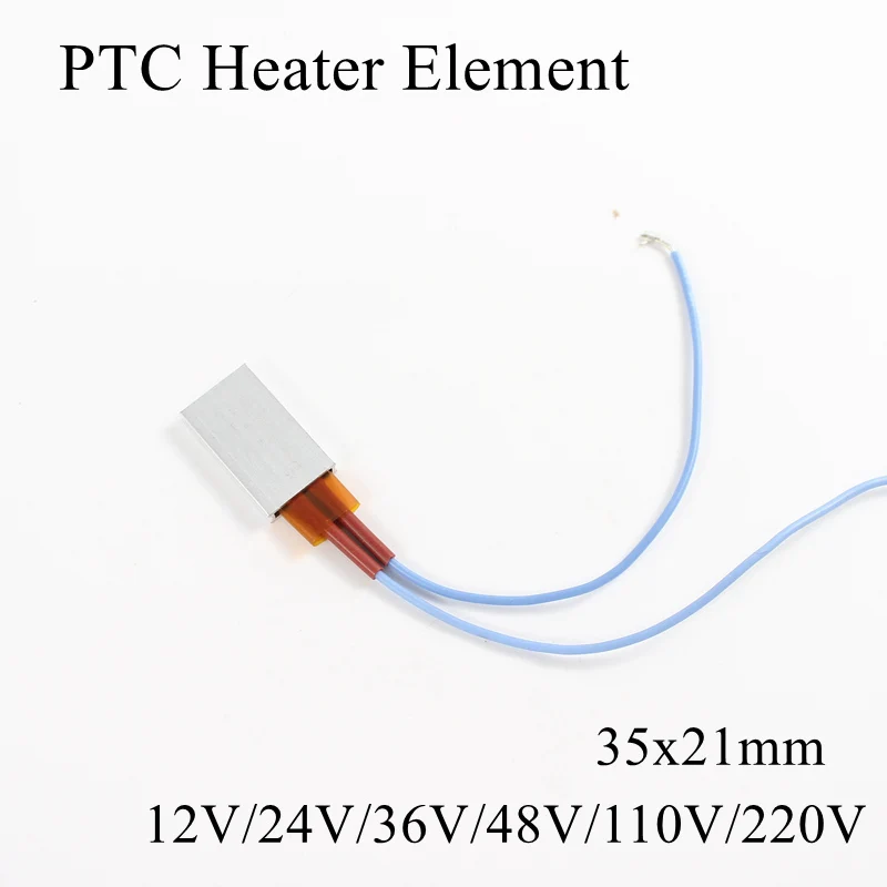 1 шт. 35x21 мм 220 в 100 градусов Цельсия Алюминиевый PTC нагревательный элемент