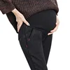 Womens Pregnant Warm Leggings High Waist Imitation Denim Jeans Autumn Winter Pencil Pants Plus Velvet & No Velvet For Pregnancy 3