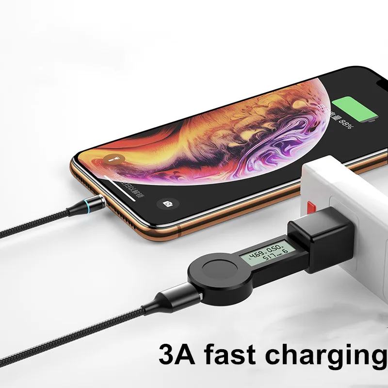 Магнитный кабель Micro USB для быстрой зарядки Vanniso 2m 3A для iPhone X 7 samsung A50 Xiaomi mi9, магнитный кабель usb type-c для передачи данных