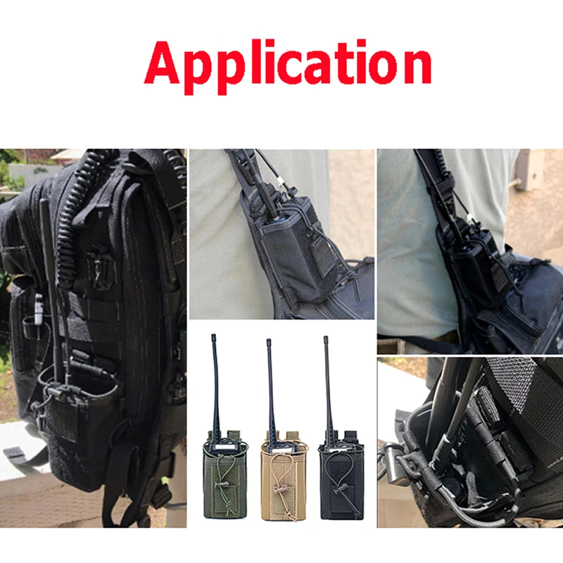 Тактический Molle Walkie-talkie Pouch Interphone Storage Bag Открытый Molle Radio Pouch для военного использования Walkie-Talkie Чехол-держатель