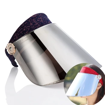 

Fashion Female Summer PVC Sun Hat Cycling Travel Sun Visor Adjustable Outdoor Sun Protection Against UV Rays Transparent Hat