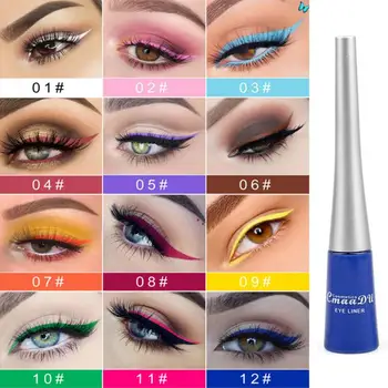 

1Pcs Colorful Liquid Eyeliner Quick Dry Waterproof Personality Eyes Makeup Even Smooth Eyeliner Cosmetic Makeup Tool TSLM1
