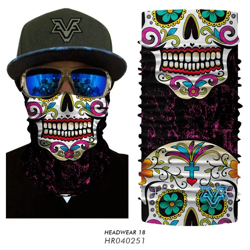 

3D Motorcycle Face Mask Skull Venom Neck Buffs The Punishers Cycling Seamless Bandana Riding Winter Ski Balaclava Hiking Scarves