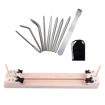 

11Pcs Bracelet Knitting Tool Wristband Knitting Tool DIY Wood Paracord Jig Bracelet Maker Wristband Maker