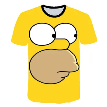 

Men T-Shirt Funny Homer Simpson And his Son 3D Printed Shorts Sleeve T-shirt Fashion Casual Tops & Tees Brand Unisex Clothing
