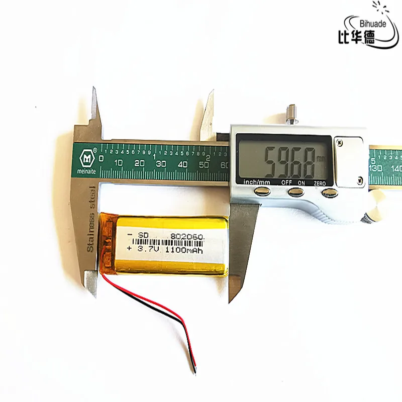 2019 хорошее качество 3 7 V 1100mAH 802060 полимерный литий ионный/литий ионный аккумулятор