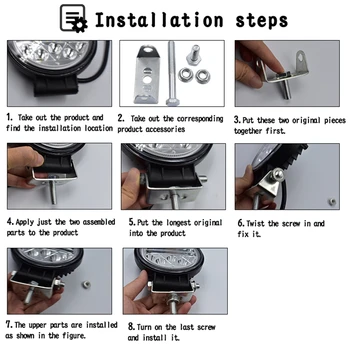 

Round LED Lights DC9-30V Wateproof Anti Dust Anti corrosion Set Floods