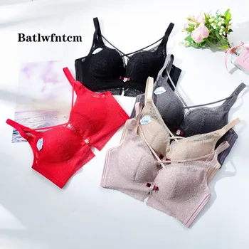 

2020 New French Sexy Private High-End Underwear Adjustable Bra without Rims Together Breathable Lace Bra
