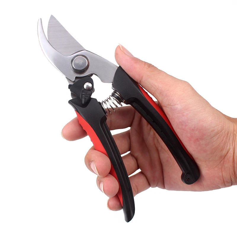 

18cm Pruner Tree Cutter Gardening Fruit Trees Plant Pruning Shear Scissor Stainless Steel Cutting Tools Set Home Tools Anti-slip