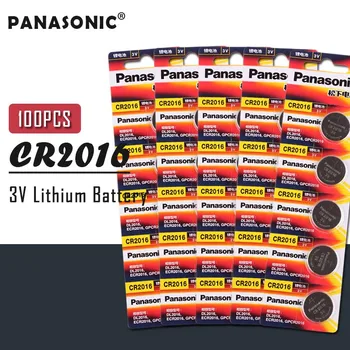 

100PCS Original PANASONIC CR2016 Button Cell Battery 3V Lithium Batteries for Watch Toys Computer Calculator Control CR 2016